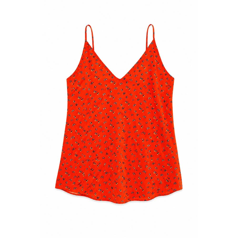 Abercrombie Fitch Essentials Red Butterfly V-Neck Cami Tank Top Small India